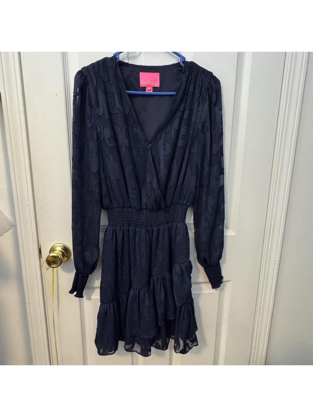 Lilly Pulitzer Cristiana Long Sleeve-True Navy-Size 6